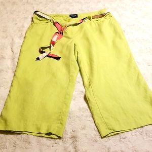 Focus 2000 Pants Womens Size 16 100% Linen Boho Lagenlook Wide Leg